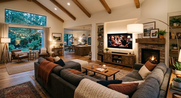 17 Big Living Room Ideas That Feel Warm and Inviting