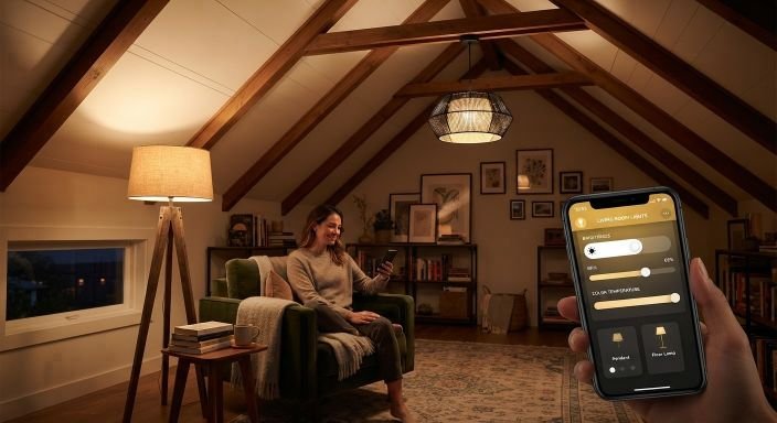 Add Smart Lighting to Sloped Ceiling Rooms