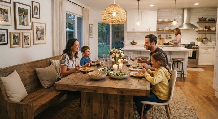 Casual Dining Room Design for Everyday Meals and Entertaining