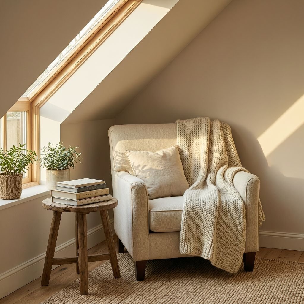 Create a Cozy Reading Nook Under a Sloped Ceiling