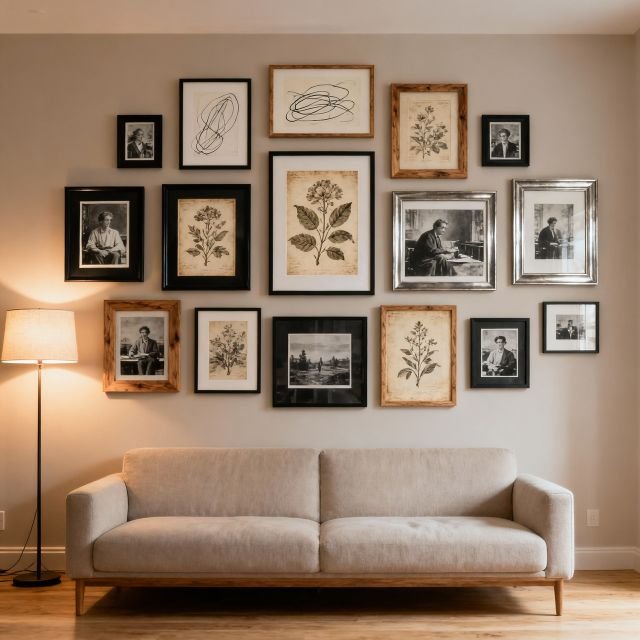 Create a Gallery Wall Above a Sofa