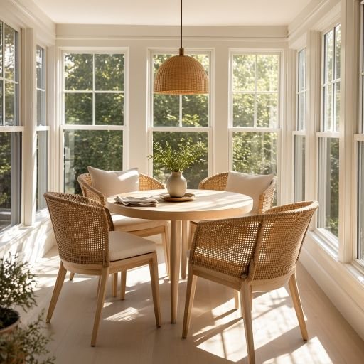 Create a Stylish Sunroom Dining Area