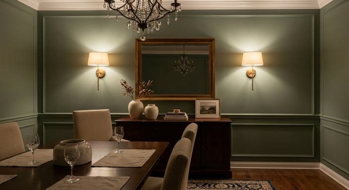 Dining Room Lighting With Table Lamps for Extra Ambience