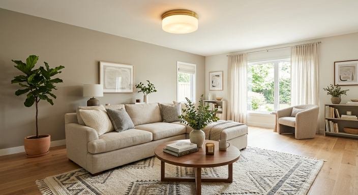 Living Room Ceiling Lighting for Overall Illumination
