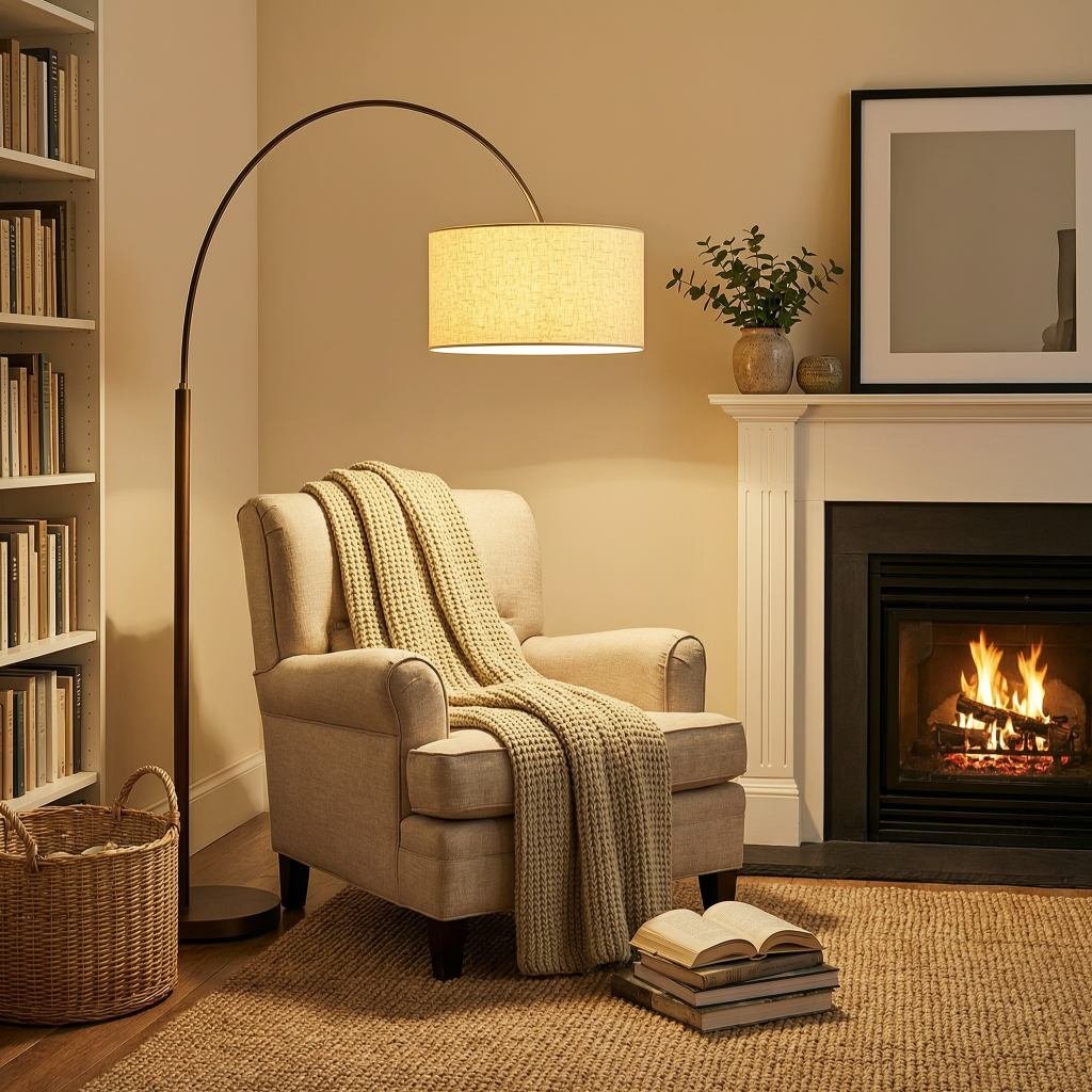 Living Room Lighting with Floor Lamps for Cozy Corners