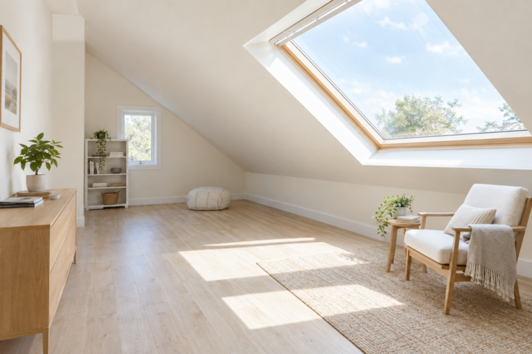 Make Sloped Ceiling Rooms Feel Bright and Spacious