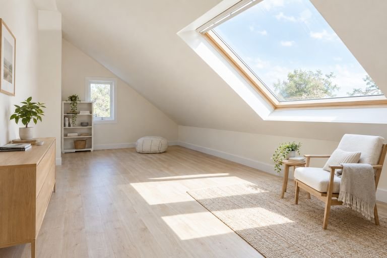 Make Sloped Ceiling Rooms Feel Bright and Spacious