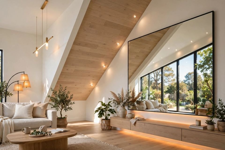 Use Mirrors to Reflect Light in Angled Spaces