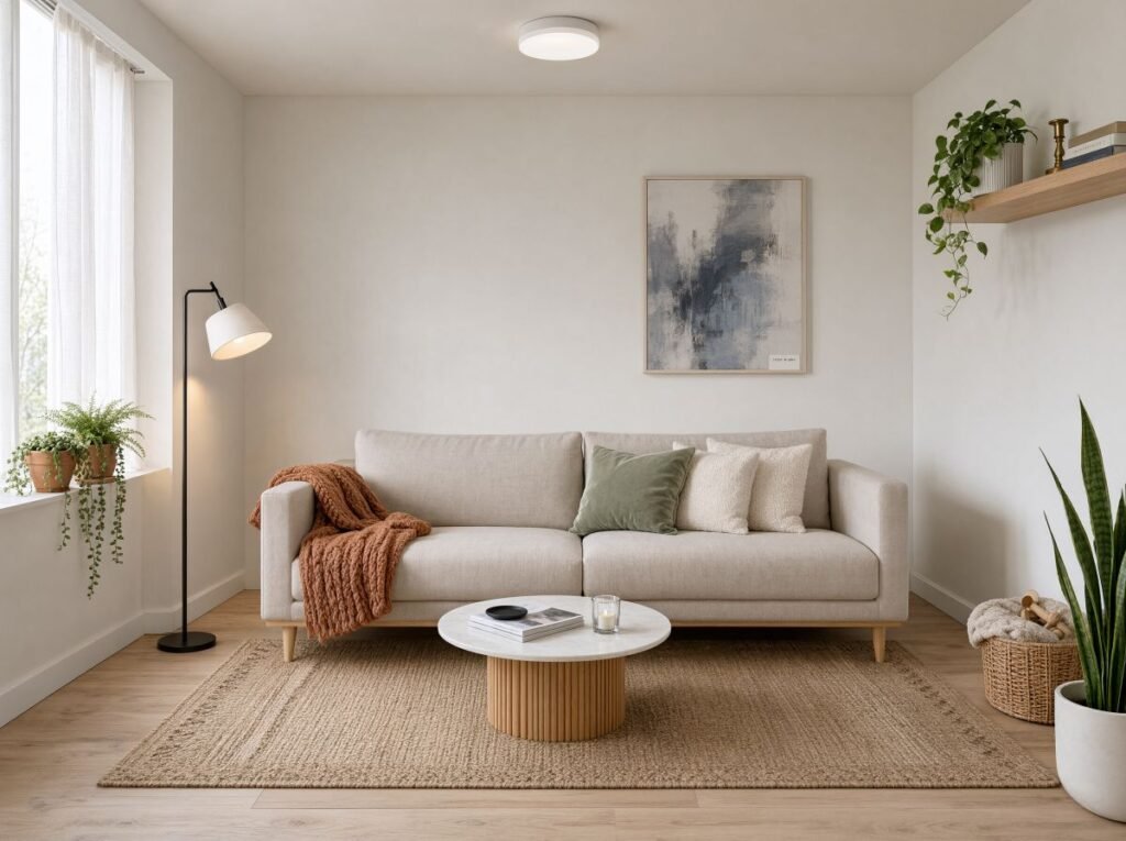Use a Compact or Modular Sofa