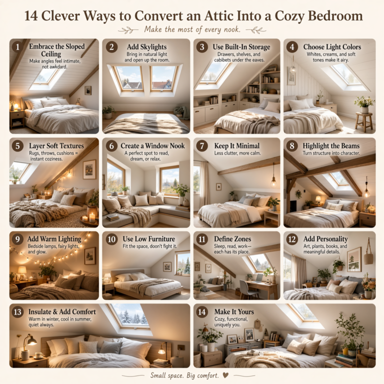 14 Clever Ways to Convert an Attic Into a Cozy Bedroom